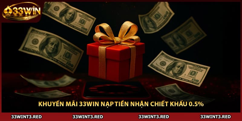 Khuyến Mãi 33WIN: Tổng Hợp Hoạt Động Đáng Chú Ý 2026 2 Khuyến mãi 33WIN nạp tiền nhận chiết khấu 0.5%